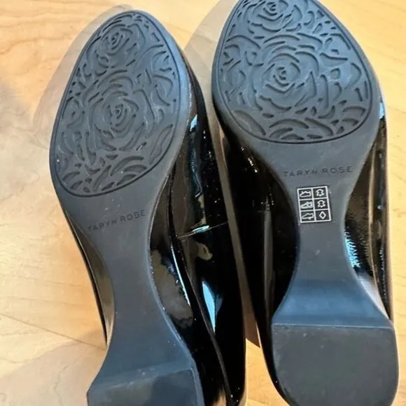 Taryn Rose black patent‎ leather flats