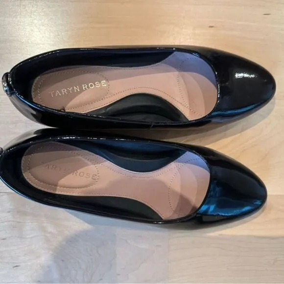 Taryn Rose black patent‎ leather flats