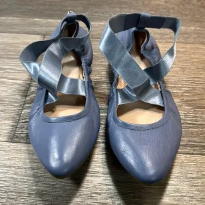 Taryn Rose blue leather flats woman’s size 8.5 (d101)
