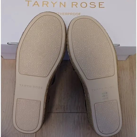 Taryn Rose Quin Espadrille Wedges Midnight Size 5M NWT Rare