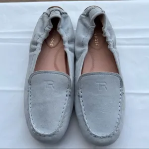 Taryn Rose Gray Suede Kristine Driving Moccasins Size 8B