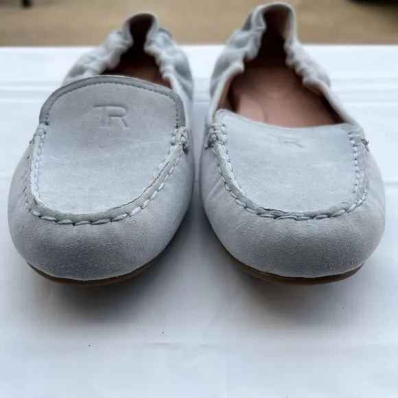 Taryn Rose Gray Suede Kristine Driving Moccasins Size 8B