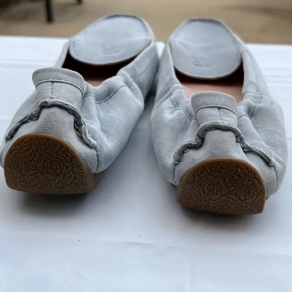 Taryn Rose Gray Suede Kristine Driving Moccasins Size 8B