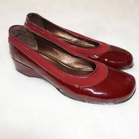 Taryn Rose Red Comfortable Patent Leather Heels
