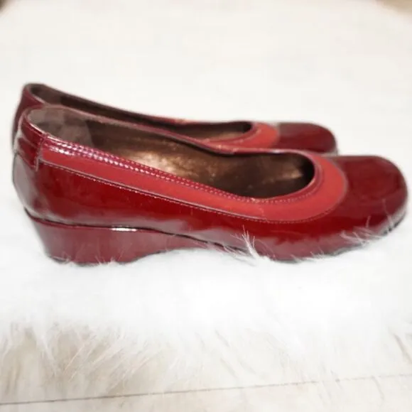 Taryn Rose Red Comfortable Patent Leather Heels