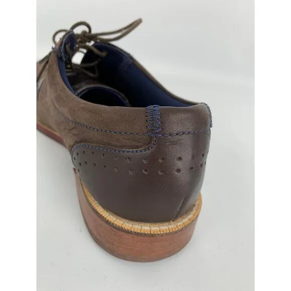 Ted Baker Deekun Plain Toe Derby Dress Shoe Mens Size 8 Brown