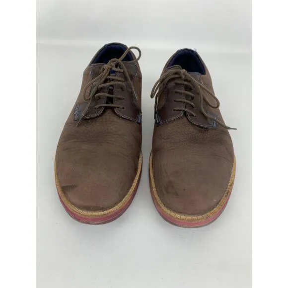 Ted Baker Deekun Plain Toe Derby Dress Shoe Mens Size 8 Brown