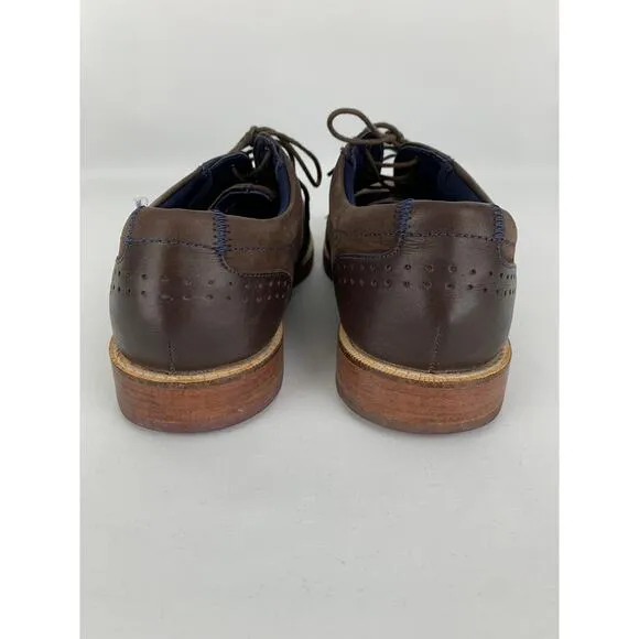 Ted Baker Deekun Plain Toe Derby Dress Shoe Mens Size 8 Brown