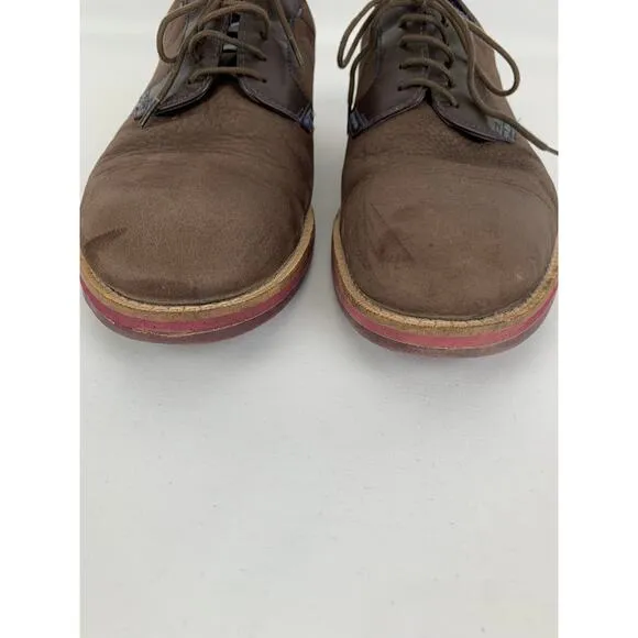 Ted Baker Deekun Plain Toe Derby Dress Shoe Mens Size 8 Brown