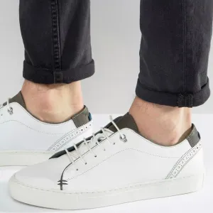 Ted Baker London Kiing White Leather Brogue sneakers shoes size 8