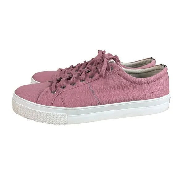 Ted Baker‎ London Mens Eshron Shoes US 12 UK 11 EU 45 Dusty Rose Pink Canvas