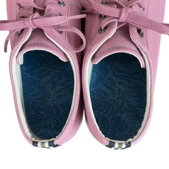 Ted Baker‎ London Mens Eshron Shoes US 12 UK 11 EU 45 Dusty Rose Pink Canvas