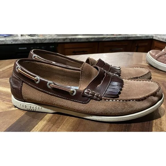 Ted Baker London Shoes Leather Loafers Boat Shoe Mens Size 11