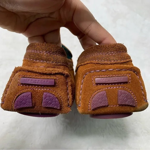 Ted Baker Men's Tan Carlsun 2 Driver Suede Moccasins Slip-on Loafers UK 8 / US 9
