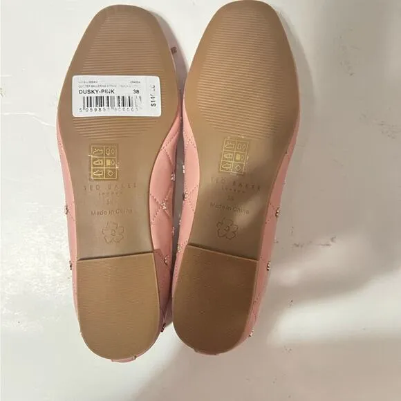 TED BAKER  Pink Libban Leather Flat Size 38