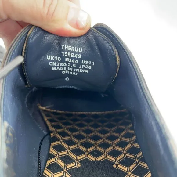 Ted Baker Theruu Derby Brogue Men's Size 11 Black Leather Wing Tip Oxford Shoe