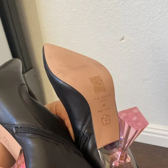 Ted Baker Liya Stretch Leather High Heeled Ankle Boots