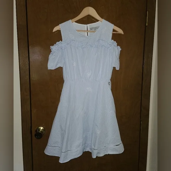 Teenie Weenie stripped cold shoulder cotton dress size xs