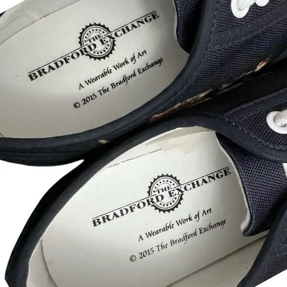 The Bradford Exchange Jürgen Scholz Kitty Kat Cat Women's Canvas Art Shoes 8.5