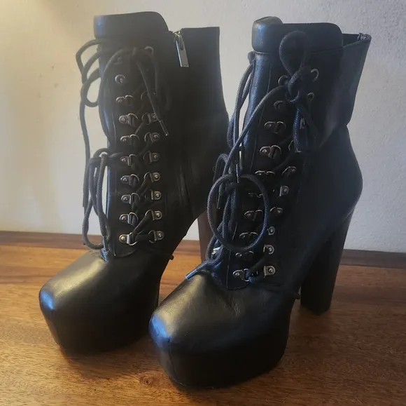 The Kooples | Heeled Lace-Up Platform Boots