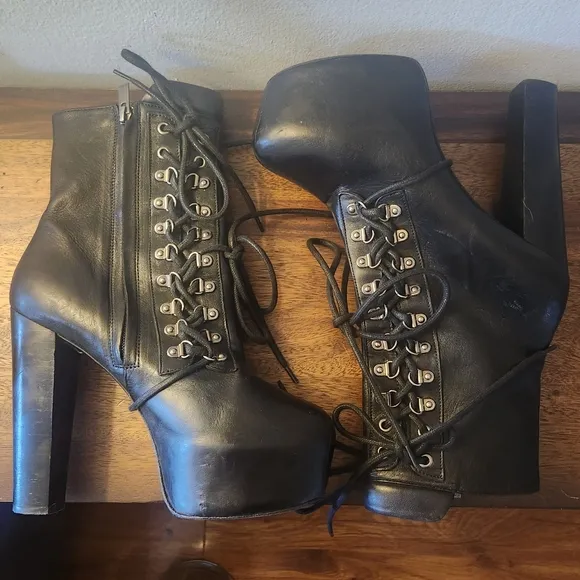 The Kooples | Heeled Lace-Up Platform Boots