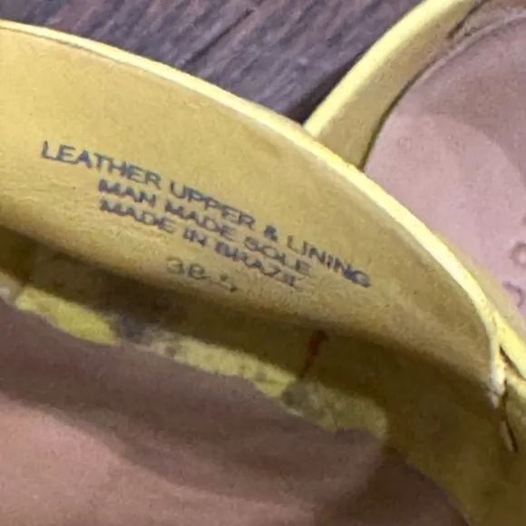 Theory Minerva Leather Yellow Lemon Flats Moccasin Size 38.5