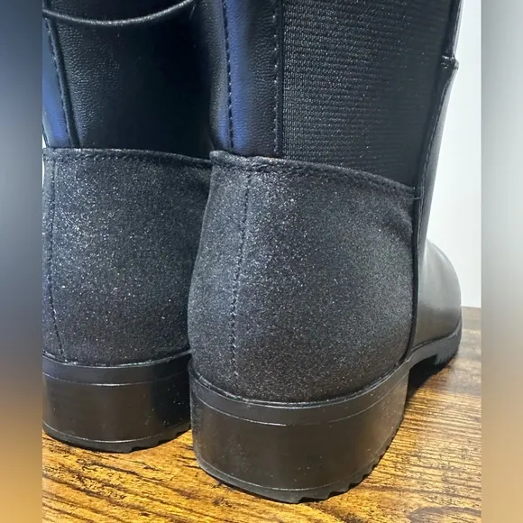 Thereabouts Girls Black Brooklyn Flat Heel Riding Boots NWT Various Sizes