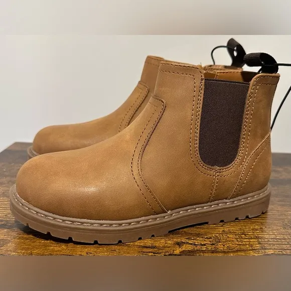 Thereabouts Little/Big Boys Brown Wesley Flat Heel Chelsea Boots NWT Various SZ