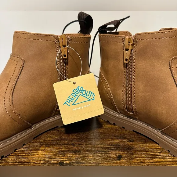 Thereabouts Little/Big Boys Brown Wesley Flat Heel Chelsea Boots NWT Various SZ