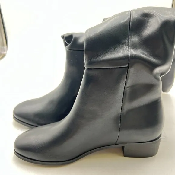 Thigh High Over The Knee Boots for Women Flat Low Heel Round Toe Boots Black