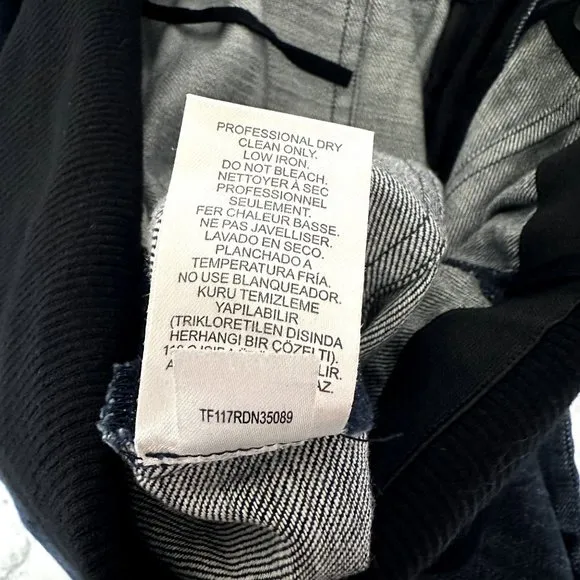 Tibi Dark Wash High Rise Banded Waist Jeans