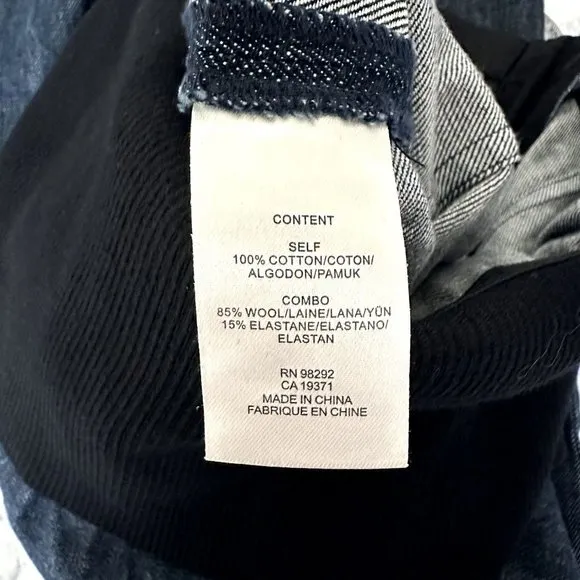 Tibi Dark Wash High Rise Banded Waist Jeans