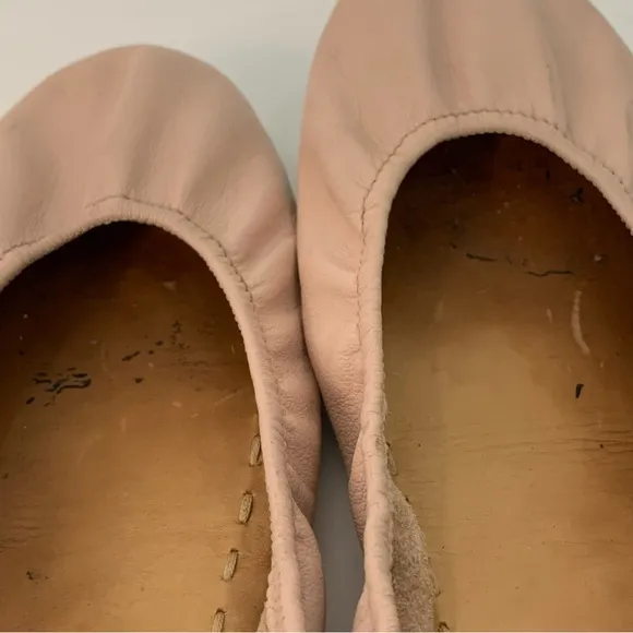 Tieks 11 Beige/Nude Flats teal bottom blush