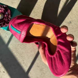 TIEKS AUTHENTIC LEATHER FUCHSIA BALLET FLATS