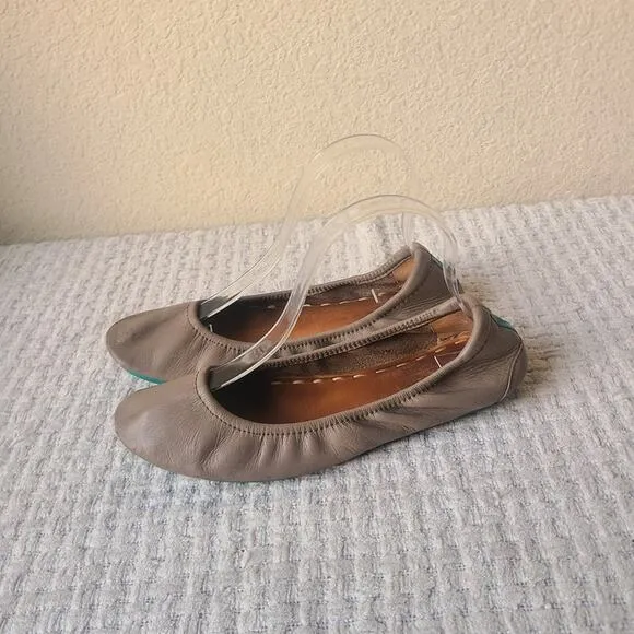 Tieks Ballerina Brown Beige Flats Womans Size 8