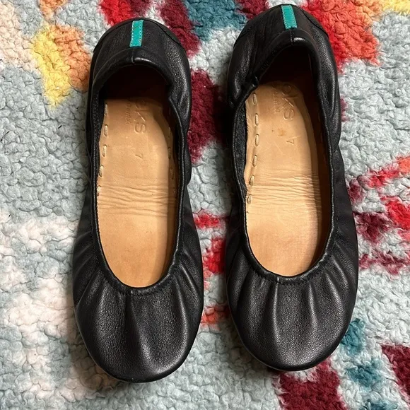 Tieks Black leather Ballet Flats