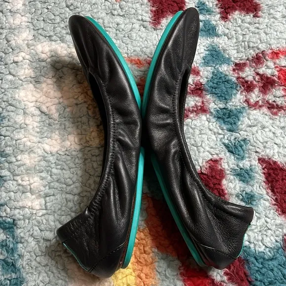 Tieks Black leather Ballet Flats