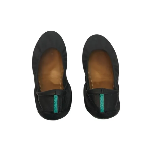 Tieks Black Leather Flats Size 7