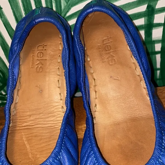 Tieks Blue Leather Ballet Flats Women’s Size 7