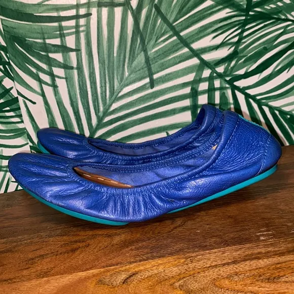Tieks Blue Leather Ballet Flats Women’s Size 7