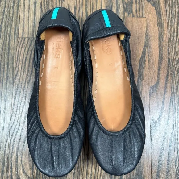 Tieks by Gavrieli Black Leather Ballet Flats size 8