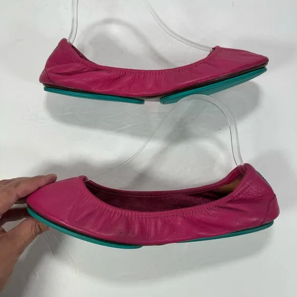 Tieks by Gavrieli Fuchsia Pink Leather Ballet Flats Women's Size 9