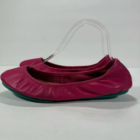 Tieks by Gavrieli Fuchsia Pink Leather Ballet Flats Women's Size 9
