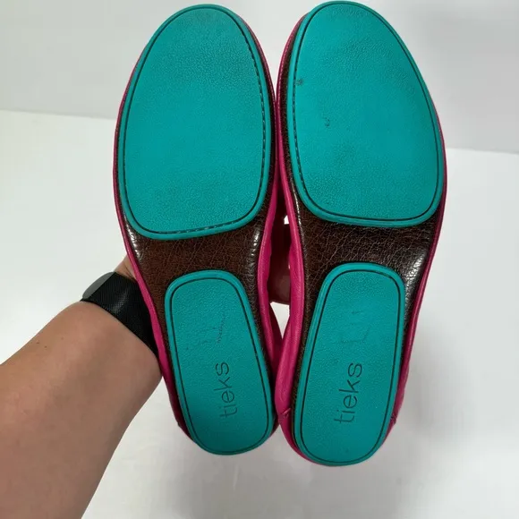Tieks by Gavrieli Fuchsia Pink Leather Ballet Flats Women's Size 9