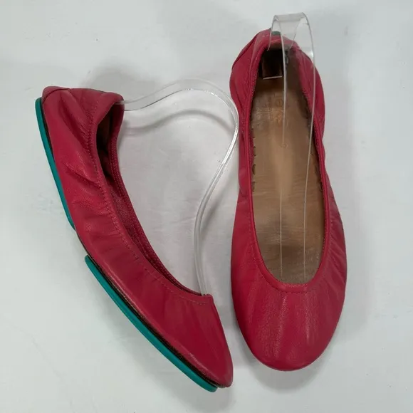 Tieks by Gavrieli Fuchsia Pink Leather Ballet Flats Women's Size 9