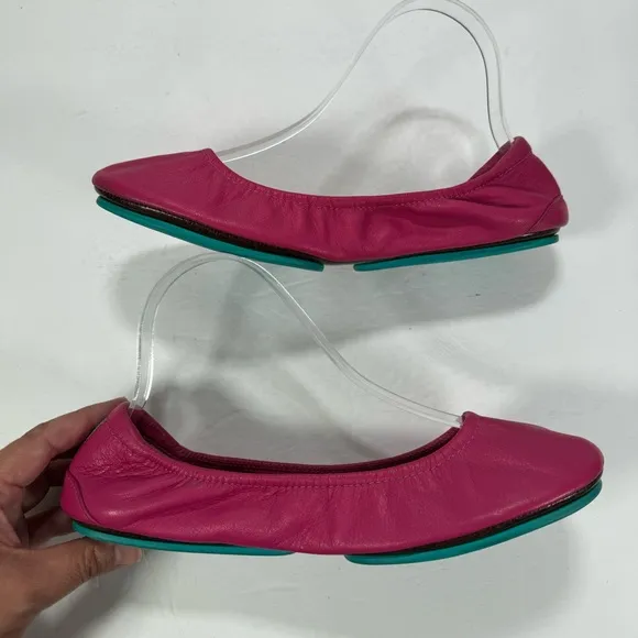 Tieks by Gavrieli Fuchsia Pink Leather Ballet Flats Women's Size 9