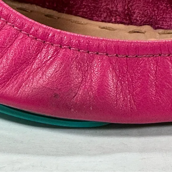 Tieks by Gavrieli Fuchsia Pink Leather Ballet Flats Women's Size 9
