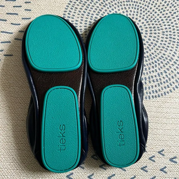 Tieks California Navy Italian Leather Ballet Flats size 8