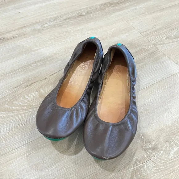Tieks Chocolate Brown Leather Flats