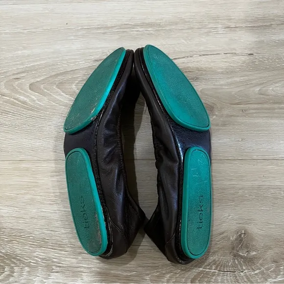 Tieks Chocolate Brown Leather Flats